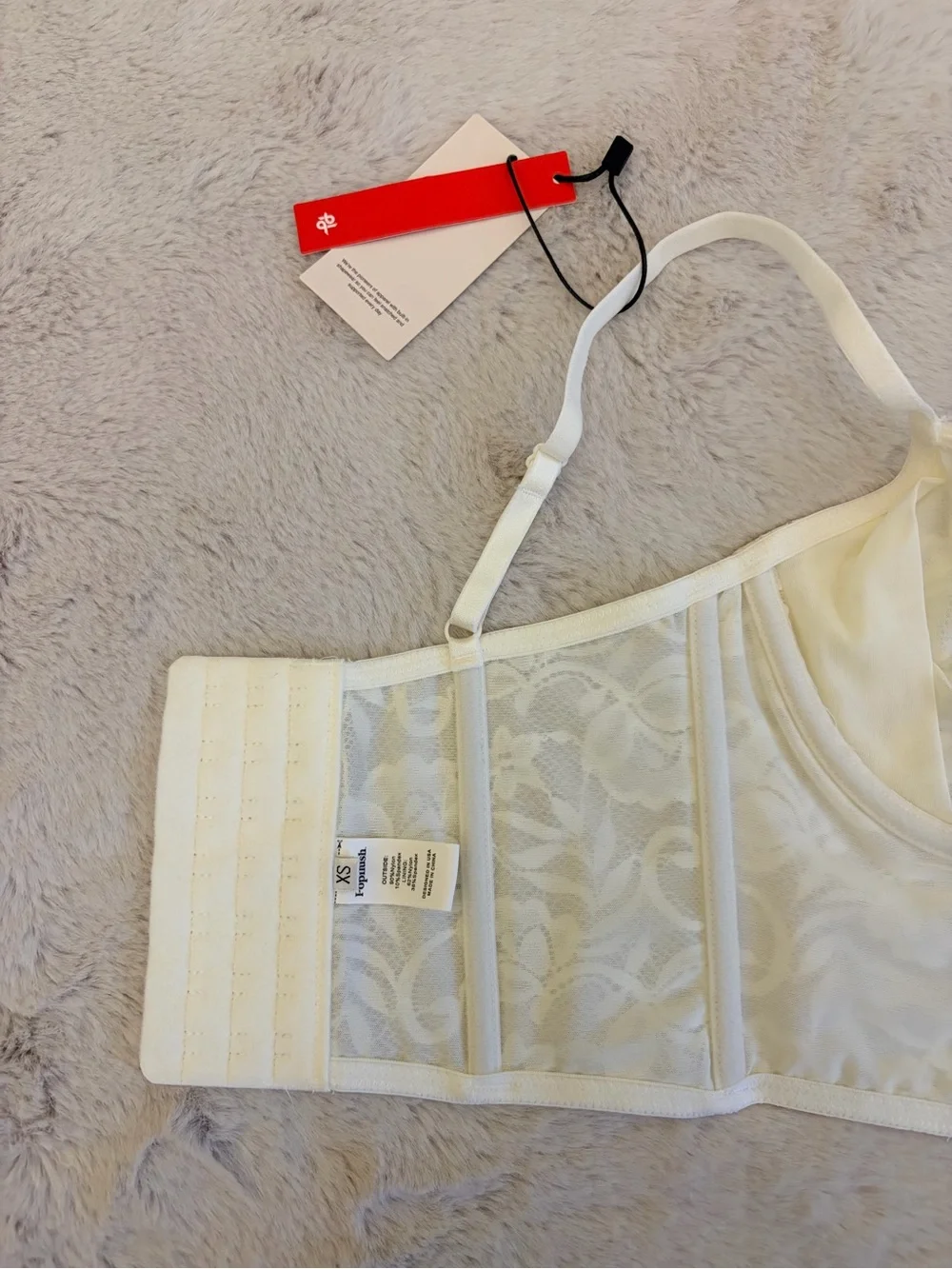 NWT Popilush Lace Longline Underwire Bralette Corset Top Shapewear Bustier XS